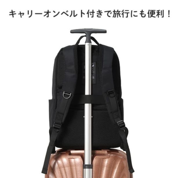 Mサイズ。背面にはキャリーオンができるベルト付き