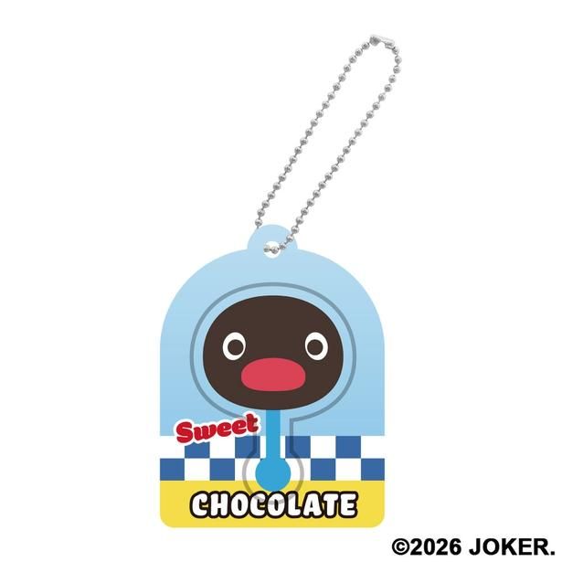 ボールチェーン付きでバッグやポーチにもつけられる「PINGU(TM) ロリポップチョコマスコット」