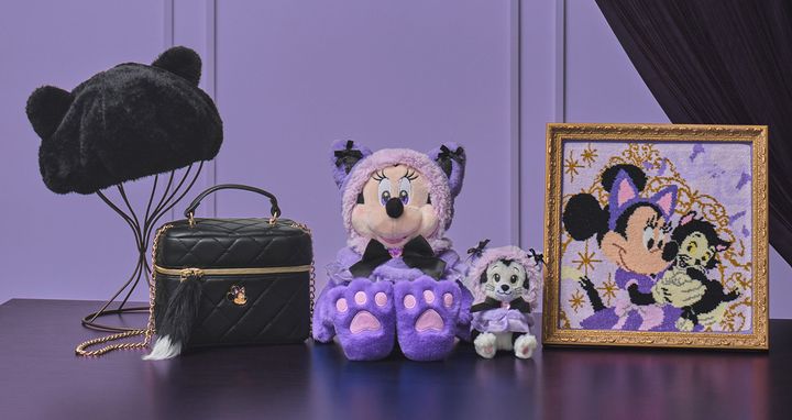 ディズニーストア「CAT MINNIE AND FIGARO」のベレー帽やぬいぐるみ