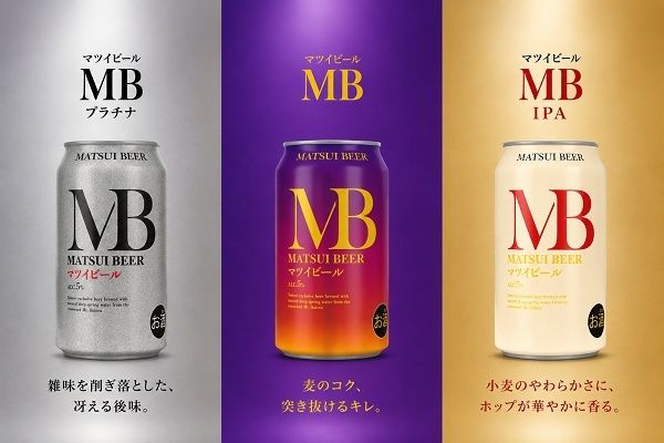 松井酒造が、毎日の食卓を彩るビール「MB」シリーズ3種を新発売！