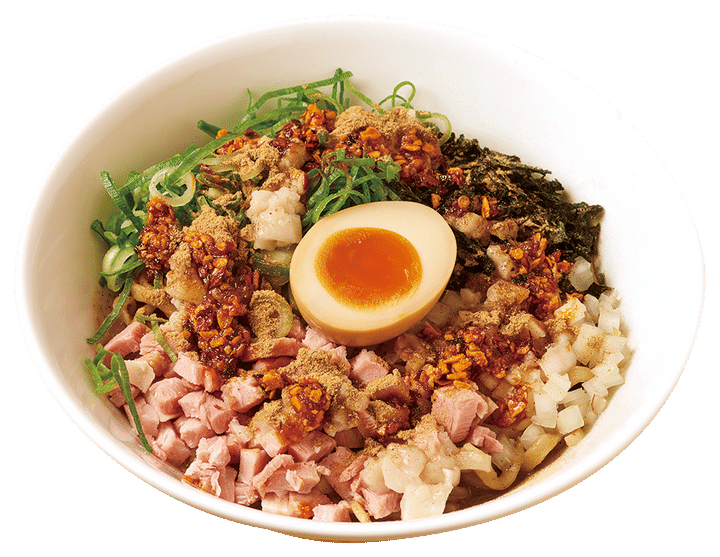 「まぜそば」の具材盛り