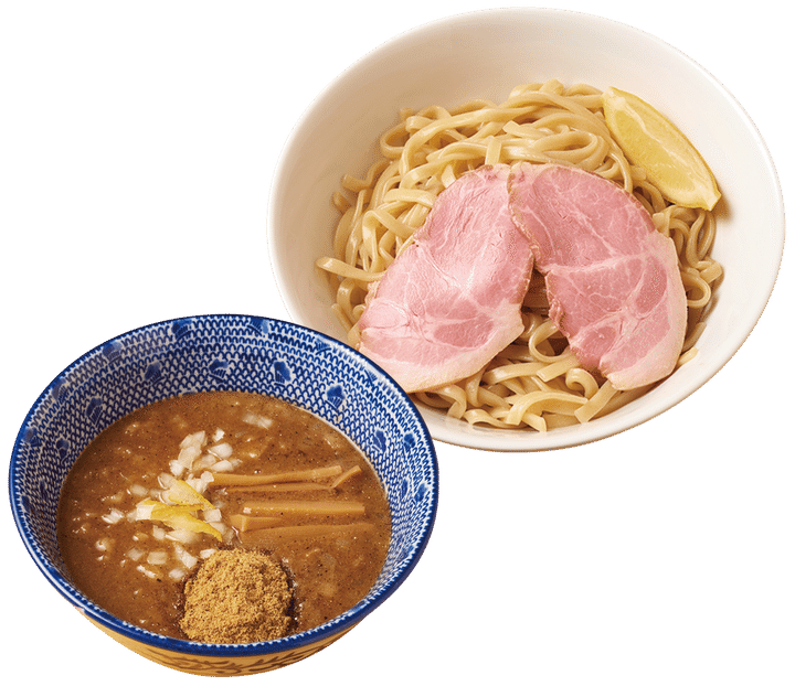 「豚骨魚介つけ麺」の麺とスープ