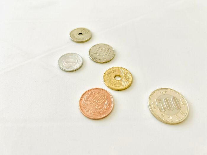 汚れた硬貨が