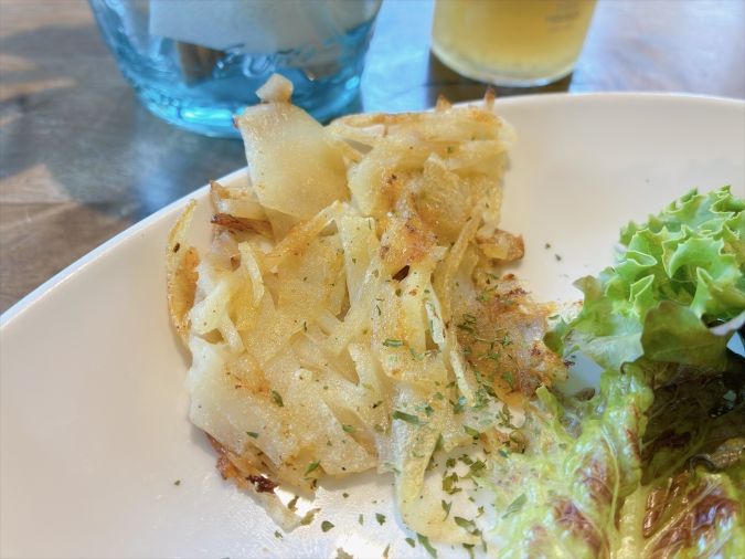 エッグカフェ エッグベネディクトのハッシュドポテト