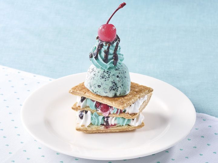さくさくパイのチョコミントミルフィーユ
