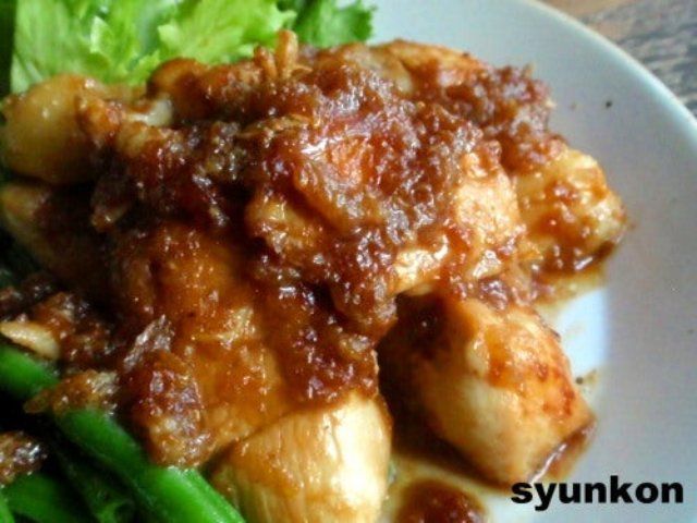 鶏むね肉の玉ねぎだれ焼き
