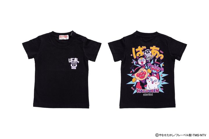 胸元と背面にキャラクターがプリントされたハロウィーンTシャツ
