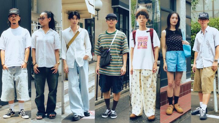 【渋谷・原宿で街頭調査】Tシャツ、ビーサン、水色アクセント…洒落者7人の夏リアルコーデ