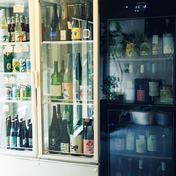 京都〈酒パークPINN〉店内ワインセラー