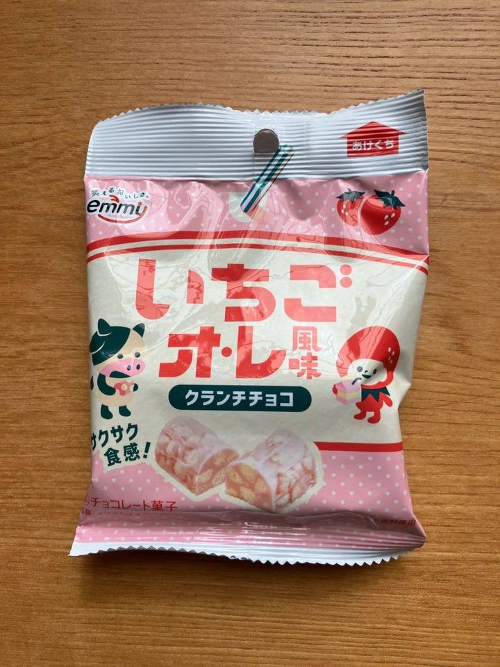 DAISO(ダイソー)：正栄 いちごオ・レ風味 クランチチョコ 42g