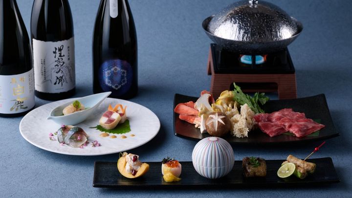 「和食 むさし野」の会席料理と日本酒