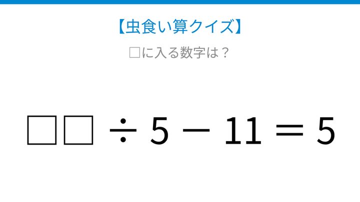 【虫食い算クイズ】□に入る数字は？論理で解ける！の問題画像