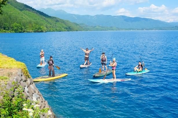 SUPを体験。初心者でも丁寧な指導で楽しめる