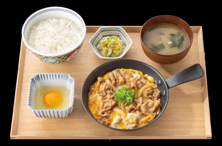 月見牛とじ御膳