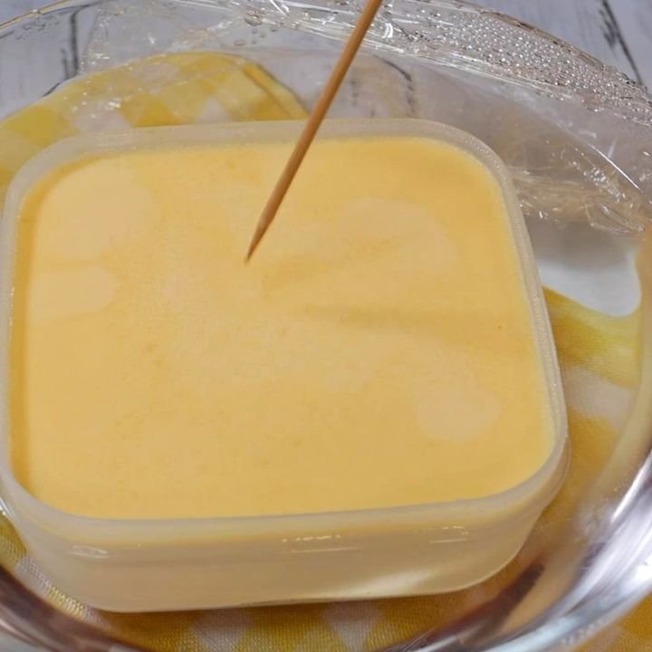 レンチンで作るタッパープリン手順05