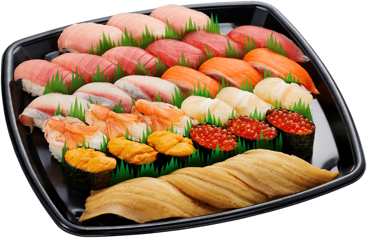「秋の豪華贅沢行楽セット」の寿司盛り