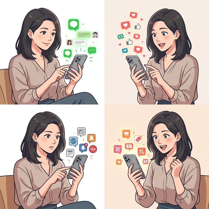 【心理テスト】スマホの通知をどれから開くかでわかる。あなたが「幸運を受け取れるタイミング」