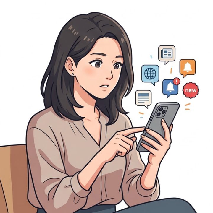 ニュースやアプリの通知