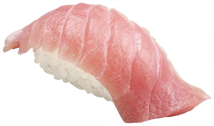 天然まぐろのハラモを使った握り寿司