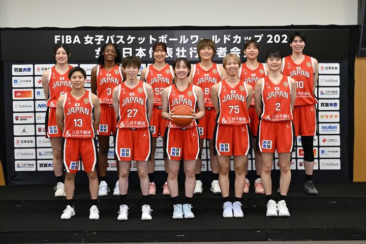 『FIBA女子バスケットボールワールドカップ2026』に出場する女子バスケットボール日本代表 （C）日本バスケットボール協会 width=