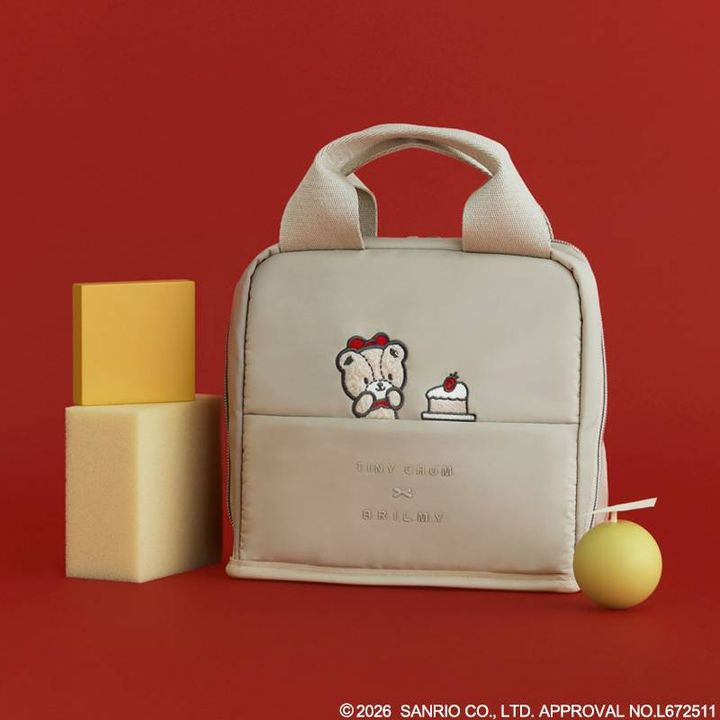 HELLO KITTY × BRILMY 中身が見えて時短がかなう ズボラに優しいスタンドポーチ BOOK BEIGE ver. SPECIAL PACKAGE