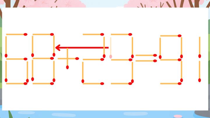 【マッチ棒クイズ】1本だけ動かして正しい式に：66+29=91？の解答画像