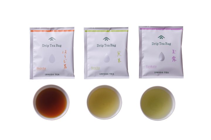 玉露、煎茶、ほうじ茶の理想的な抽出による液色