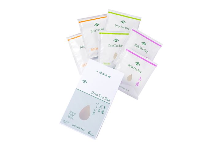 3種セットは、玉露、煎茶、ほうじ茶の各2袋入り