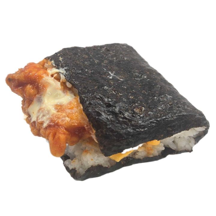 米サンド（ヤンニョムチキン）の断面