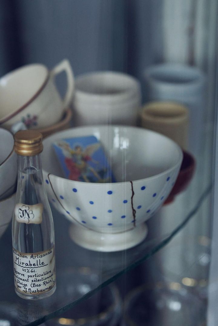 水玉のカフェオレボウルはフランスで見つけたお気に入り。小さめのサイズが使いやすく、オリジナルボウルづくりの参考に。