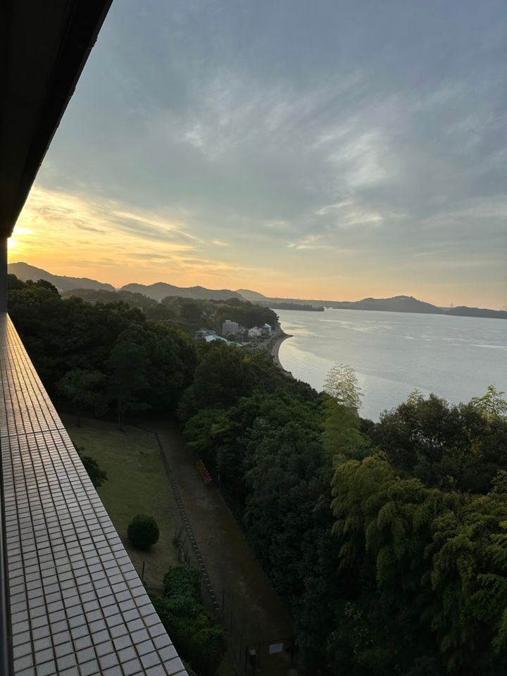 朝焼けの浜名湖
