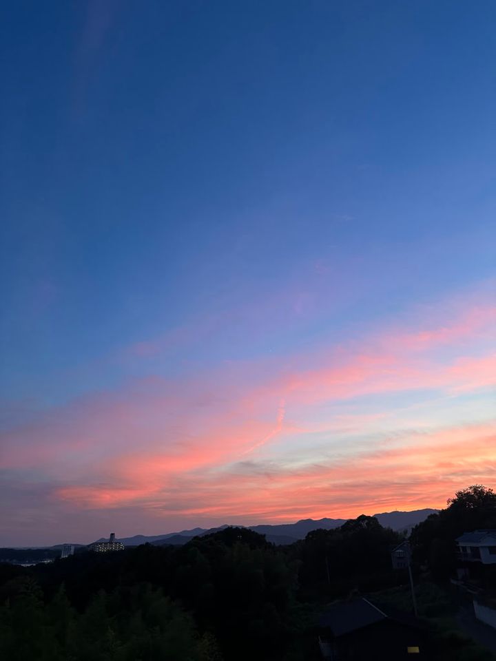 ピンクの夕焼け