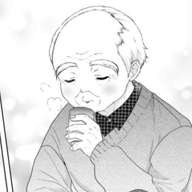 幽霊とお茶するおじいさん 画像提供：甘井さん