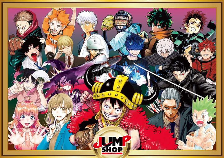 JUMP SHOPの人気少年漫画キャラクター集合ビジュアル