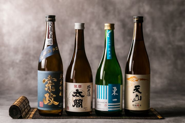 佐賀の地酒4銘柄「東一」「聚楽太閤」「天山」「宗政」