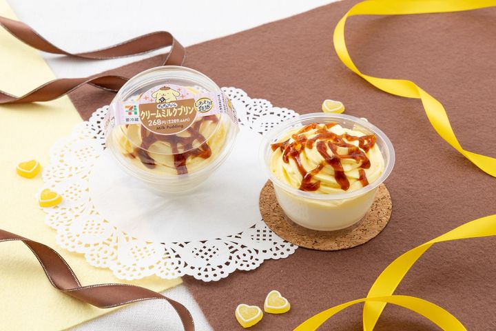ポムポムプリンのクリームミルクプリンのカップ断面