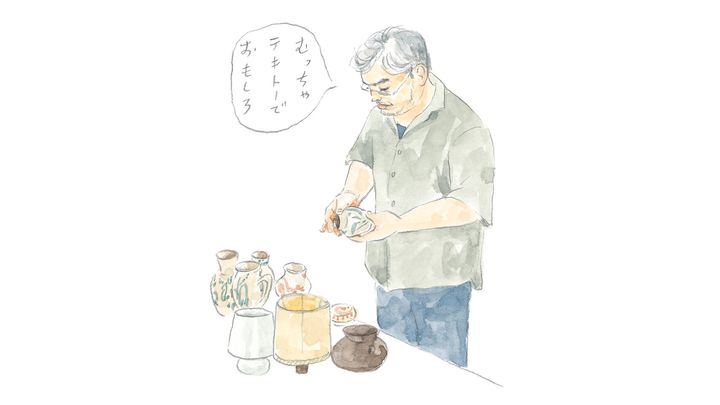 内田鋼一さんがもの選びをする様子