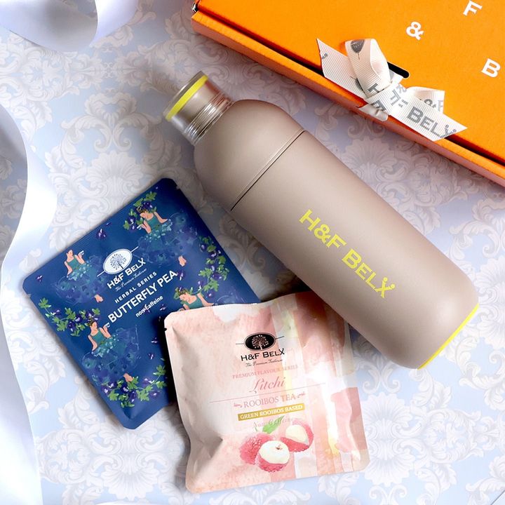 H&F BELXのボトルとパッケージ商品