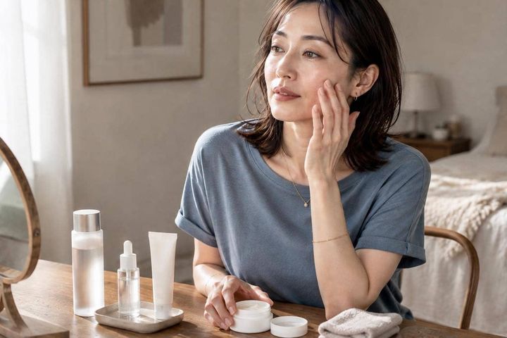 保湿しているのに、なぜか肌が乾く…。40代から見直し「スキンケアの重ね方」３つのポイント