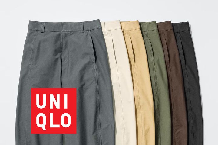ユニクロ「ジャージーバレルレッグパンツ」