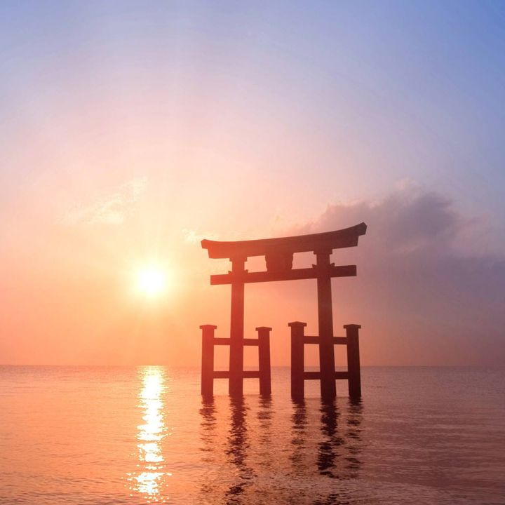鳥居と日の出