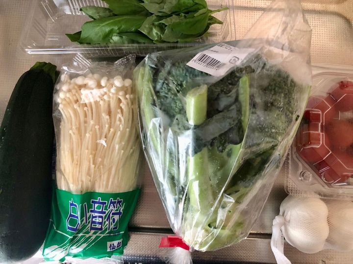 用意した野菜です