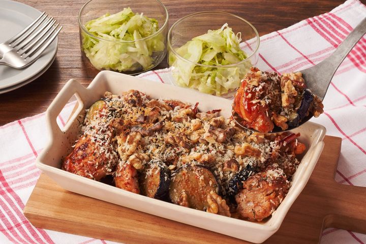 チキンとくるみの香草パン粉焼き