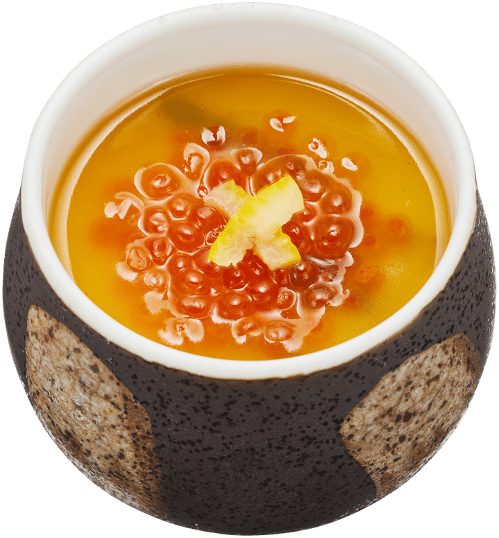 いくらをのせた贅沢いくらの茶碗蒸し