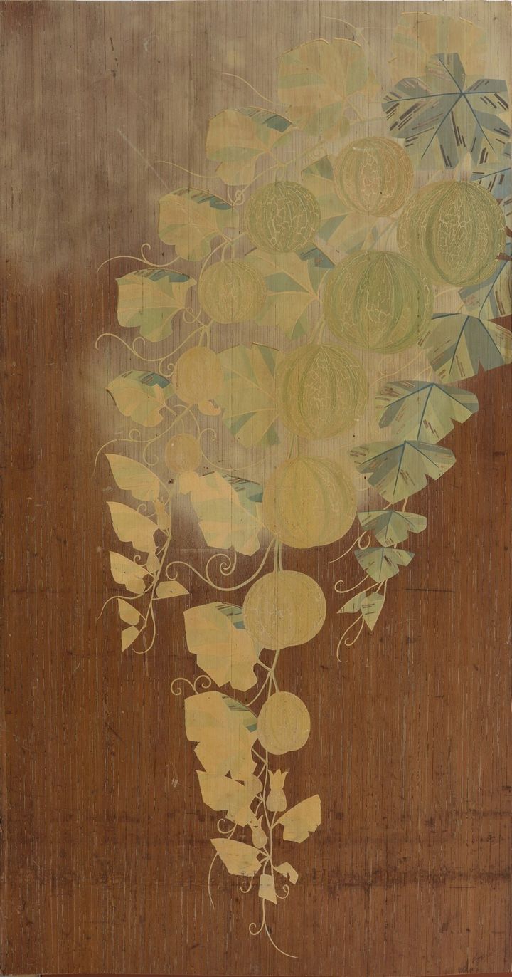 大壁画《豊穣》(部分)に描かれた瓜