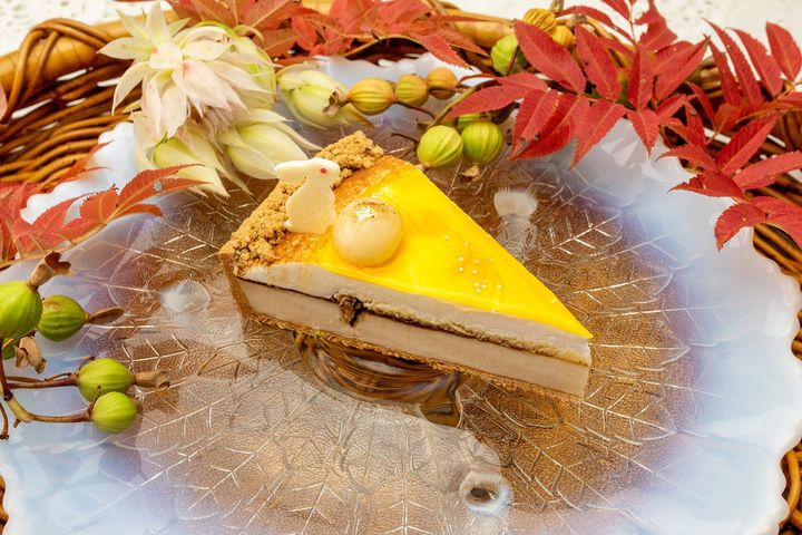 「お月見タルト」の断面カット