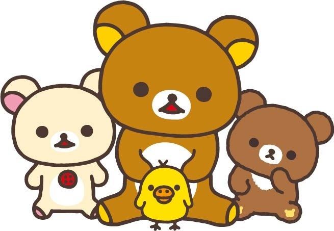 リラックマ・コリラックマ・キイロイトリのイラスト