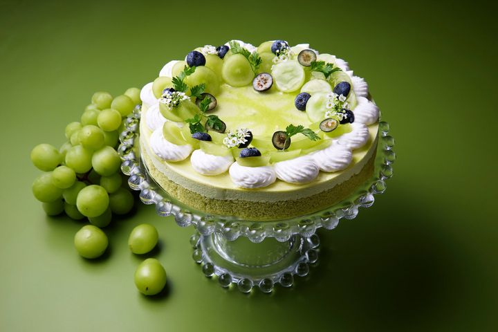 シャインマスカットのメロンケーキ