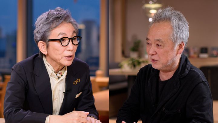 対談中の古舘伊知郎と瀬々敬久監督