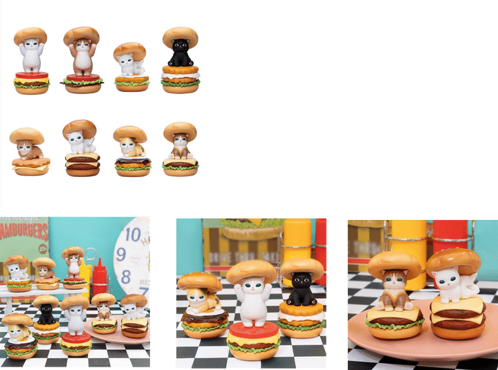 mofusand GPS BOX Hamburger Meowのフィギュア全8種